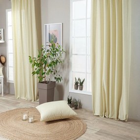 Κουρτίνα Guensa 08 Με Τρέσα Lime Teoran 140X260 Cotton-Polyester