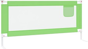vidaXL Μπάρα Κρεβατιού Προστατευτική Πράσινη 200 x 25 εκ. Υφασμάτινη