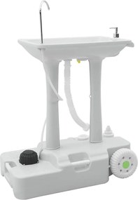 vidaXL Περίπτερο Χειρονομίας Κατασκήνωσης με Ρόδες Γκρι