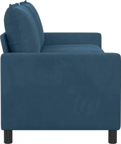 vidaXL Καναπές Μπλε 196 x 81 x 87,5 εκ. Βελούδο