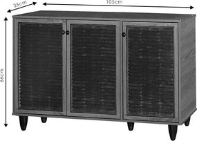 Παπουτσοθήκη-ντουλάπι Ronan pakoworld χρώμα wenge 105x35x66εκ