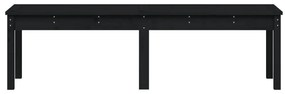 vidaXL Πάγκος Κήπου Διθέσιος Μαύρο 159,5x44x45 εκ. Μασίφ Ξύλο Πεύκου