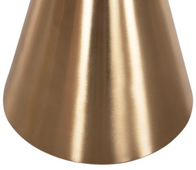 Τραπεζάκια σαλονιού LORME Σετ 2 τμχ Μέταλλο σε Χρυσό με Μαύρο Φ50 &amp; Φ40εκ.