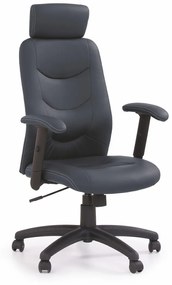 Καρέκλα γραφείου Houston 196, Μαύρο, 116x66x49cm, 11 kg, Με μπράτσα, Με ρόδες, Μηχανισμός καρέκλας: Κλίση | Epipla1.gr