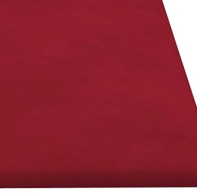 vidaXL Πάνελ Τοίχου 12 τεμ. μπορντό 90 x 30 εκ. 3,24 μ² Βελούδινα