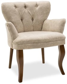 Samara armchair beige fabric antique 67x62x78cm 67x62x78 εκ.