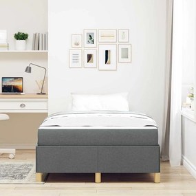 vidaXL Κρεβάτι με ελατήρια Άλλο Σκούρο γκρι 120 x 190 cm ύφασμα