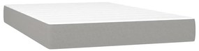 vidaXL Κρεβάτι Boxspring με Στρώμα &amp; LED Αν.Γκρι 120x200 εκ Υφασμάτινο