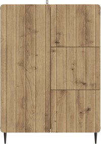 vidaXL Πλαϊνό γραφείο Artisan Δρυς 66 x 34,5 x 91,5 εκ