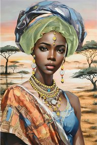 Πίνακας σε καμβά Zerbera 3D Inart 80x3x120εκ