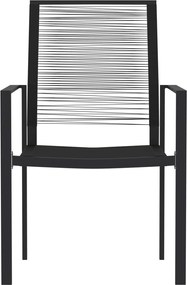 vidaXL Σετ Τραπεζαρίας Κήπου 5 Τεμαχίων Μαύρο