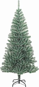 vidaXL Τεχνητό Δέντρο Χριστουγέννων με Χιόνι και Φώτα LED 210 cm