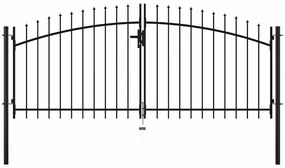 vidaXL Πόρτα Περίφραξης Διπλή με Λόγχες 300 x 150 εκ.