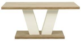 Coffee Table Dali Grey Oak - White Lacquer 120*60*45 cm 120x60x45 εκ.