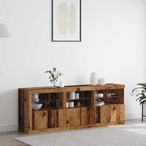 vidaXL Πλαϊνό γραφείο Παλαιό ξύλο 181.5 x 37 x 67 εκ.