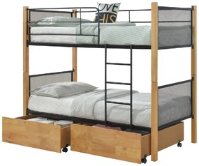 ΚΡΕΒΑΤΙ ΚΟΥΚΕΤΑ ΜΕ ΕΠΙΔΑΠΕΔΙΑ ΣΥΡΤΑΡΙΑ RAYVEN HM21119 ΞΥΛΟ-ΜΕΤΑΛΛΟ--ΓΙΑ 90x190εκ