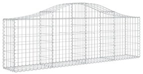 vidaXL Συρματοκιβώτια Τοξωτά 9 τεμ. 200x30x60/80 εκ. Γαλβαν. Ατσάλι