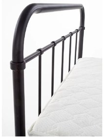 Κρεβάτι ArteLibre LIBERTY Μεταλλικό Sandy Black 209x124x93cm (Στρώμα 120x200cm)