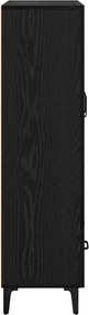 vidaXL Highboard με συρτάρι Μαύρη Οξυά 70 x 31 x 115 εκ