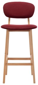 vidaXL Σκαμπό Μπαρ 2 τεμ. Μπορντό Υφασμάτινα