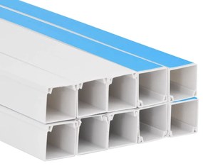 vidaXL Κανάλι Καλωδίων Αυτοκόλλητο 40 x 25 χιλ. 10 μ. από PVC