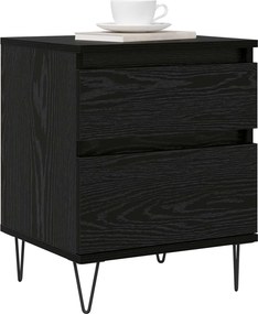 vidaXL Ντουλάπι κρεβατιού Μαύρη Οξυά 40 x 35 x 50 εκ.