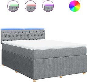 vidaXL Κρεβάτι Boxspring με Στρώμα Αν. Πράσινο 160x200εκ Υφασμάτινο