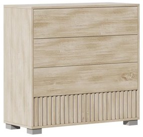 Bruse melamine chest of drawers in sonoma-oak shade 96.7x40.5x92.9cm 96.7x40.5x92.9 εκ.