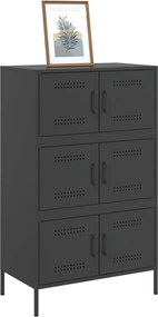 vidaXL Ντουλάπι Μαύρο 68x39x113 εκ. από Ατσάλι