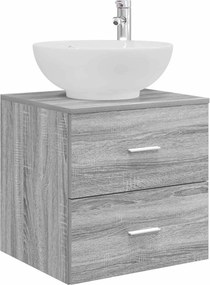 vidaXL Σετ Επίπλων Μπάνιου 5 pcs Γκρι Sonoma