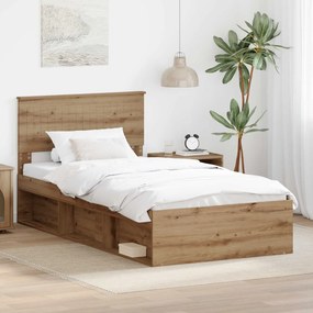 vidaXL Σκελετός Κρεβατιού Artisan Δρυς 100 x 200 cm