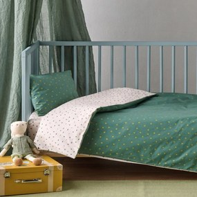 Σεντόνια Βρεφικά Picadily (Σετ 3τμχ) Green-Gold Kentia Κούνιας 120x170cm 100% Βαμβάκι