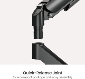 POWERTECH βάση γραφείου για 2x οθόνες PT-1425, 17-32", έως 9kg