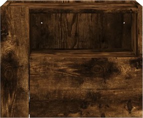 vidaXL Κομοδίνο Επιτοίχιο Καπνιστή Δρυς 45x30x35 εκ.