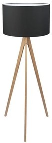 Φωτιστικό Δαπέδου Τρίποδο Ξύλινο TREVISO TK Lighting-5039-Μαύρο 5039