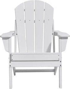 VEVOR Adirondack Chair Plastic Set of 2 All-Weather Folding Fire Pit White