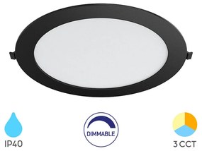 Φωτιστικό Χωνευτό Braytron BP01-91881 Μαύρο Ματ (Black Mat) CCT3