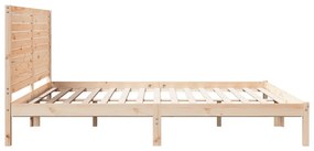 vidaXL Πλαίσιο Κρεβατιού Μακρύ Χωρίς Στρώμα 180x210 εκ Μασίφ Ξύλο