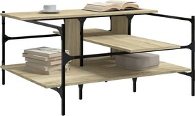 vidaXL Τραπεζάκι Σαλονιού Sonoma Δρυς 100x100x48,5 εκ. Επεξεργ. Ξύλο