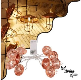 Διακοσμητική Γιρλάντα Bronze Lamp 2m 10 LED 1W Διάφανο 79807 Globostar-79807-Διάφανο 79807
