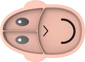 Πιάτο Σιλικόνης Με Χωρίσματα Matchstick Monkey Section Plate Dusty Pink