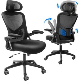 VEVOR Office Chair with Adjustable Lumbar Support, High Back Ergonomic Desk Chair with Adjustable Headrest, 2D Armrest, Ergonomic Office Chair Backrest, Computer Chair for Home Office
