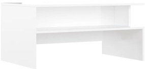 vidaXL Τραπεζάκι Σαλονιού Γυαλ. Λευκό 90x55x42,5 εκ. Επεξεργ. Ξύλο