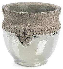 Βάζο Κεραμικό Silver 19,5 εκ. 2210-8 Supergreens-2210-8-Ασημί 2210-8