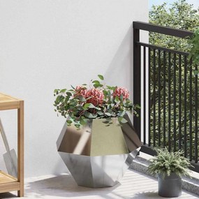 vidaXL Γλάστρα Ασημί 50 x 50 x 40 cm Ανοξείδωτο ατσάλι