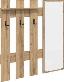 vidaXL Τοίχου Κρεμάστρα Artisan Oak 100 x 10 x 100 εκ.
