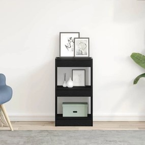 vidaXL Βιβλιοθήκη/Διαίρεση Χώρου Μαύρο Δρυς 40x30x71,5 εκ