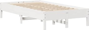 vidaXL Σκελετός Κρεβ. Χωρίς Στρώμα Λευκό 75x190 εκ Μασίφ Πεύκο