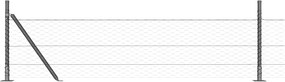 vidaXL Στύλος Περιφράξεων Γκρι 10 x 0,5 μ (36 mm πλέγμα)