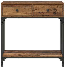 vidaXL Κονσόλα Τραπέζι Παλιό Ξύλο 75x34.5x75 εκ. Σχεδιασμένο Ξύλο